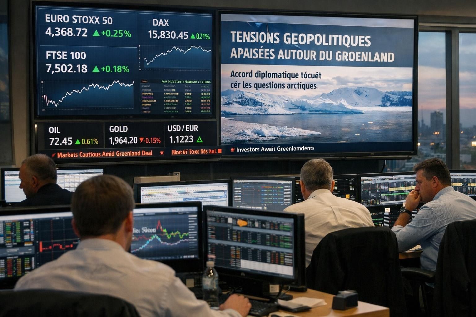 les bourses mondiales enregistrent une hausse suite à l'apaisement des tensions géopolitiques autour du groenland, favorisant un climat financier plus stable et optimiste.