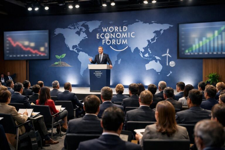 le forum économique mondial (wef) exhorte les acteurs internationaux à privilégier l’investissement responsable pour atténuer les risques économiques et favoriser une croissance durable sur la scène globale.