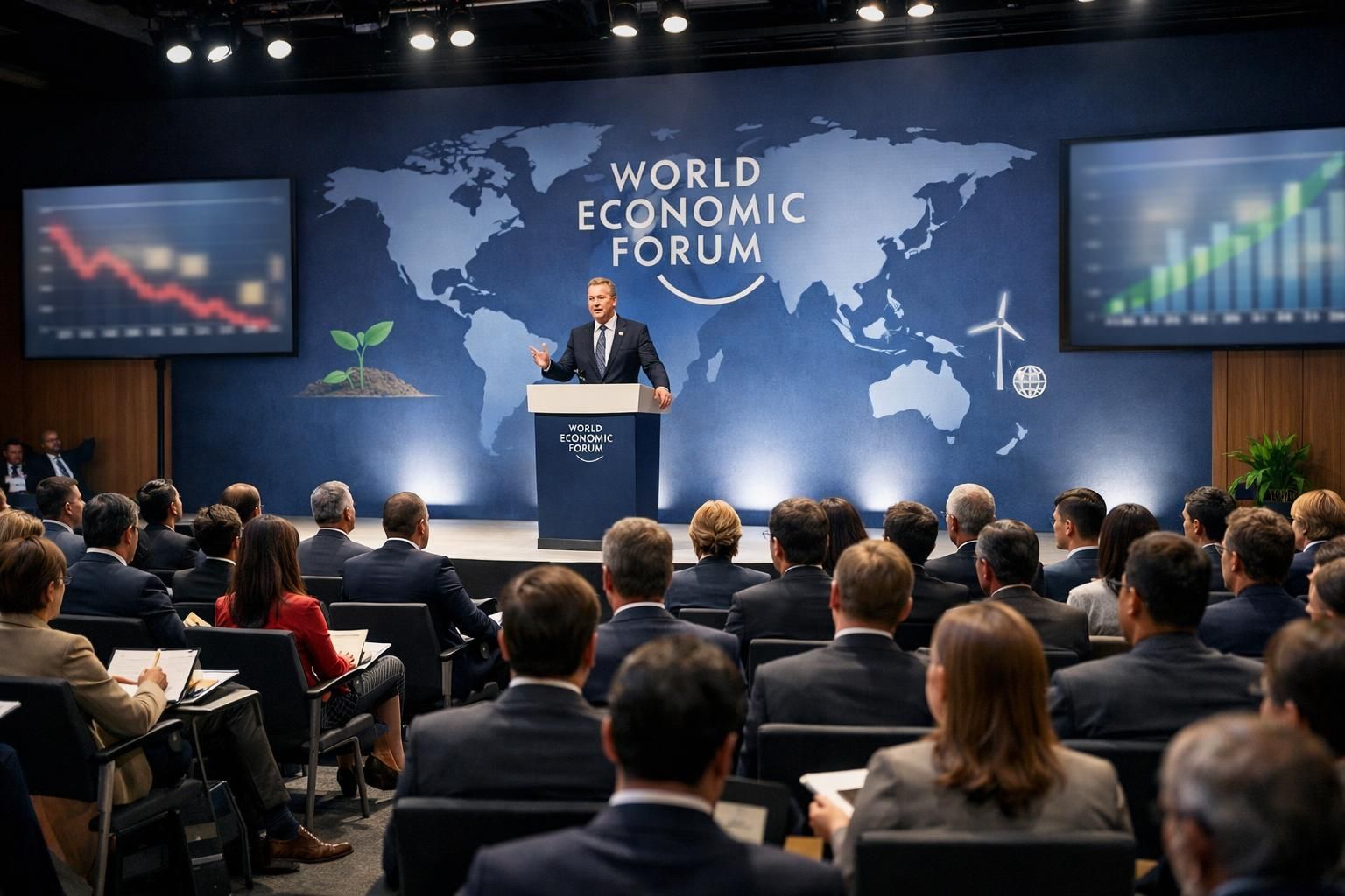 le forum économique mondial (wef) exhorte les acteurs internationaux à privilégier l’investissement responsable pour atténuer les risques économiques et favoriser une croissance durable sur la scène globale.