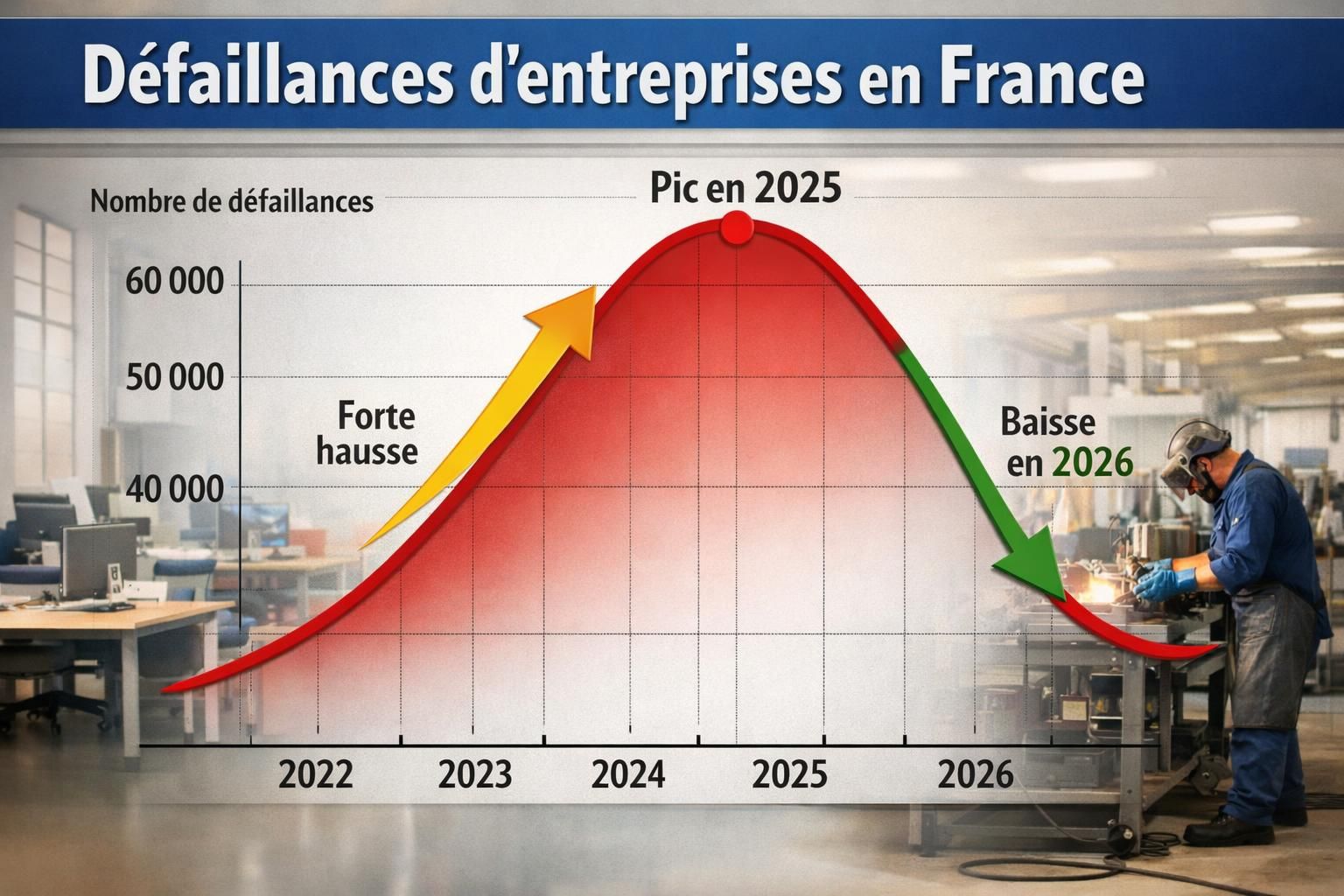 en 2026, la france connaît une baisse des défaillances d’entreprises après un pic record en 2025, marquant un tournant positif pour l'économie nationale.