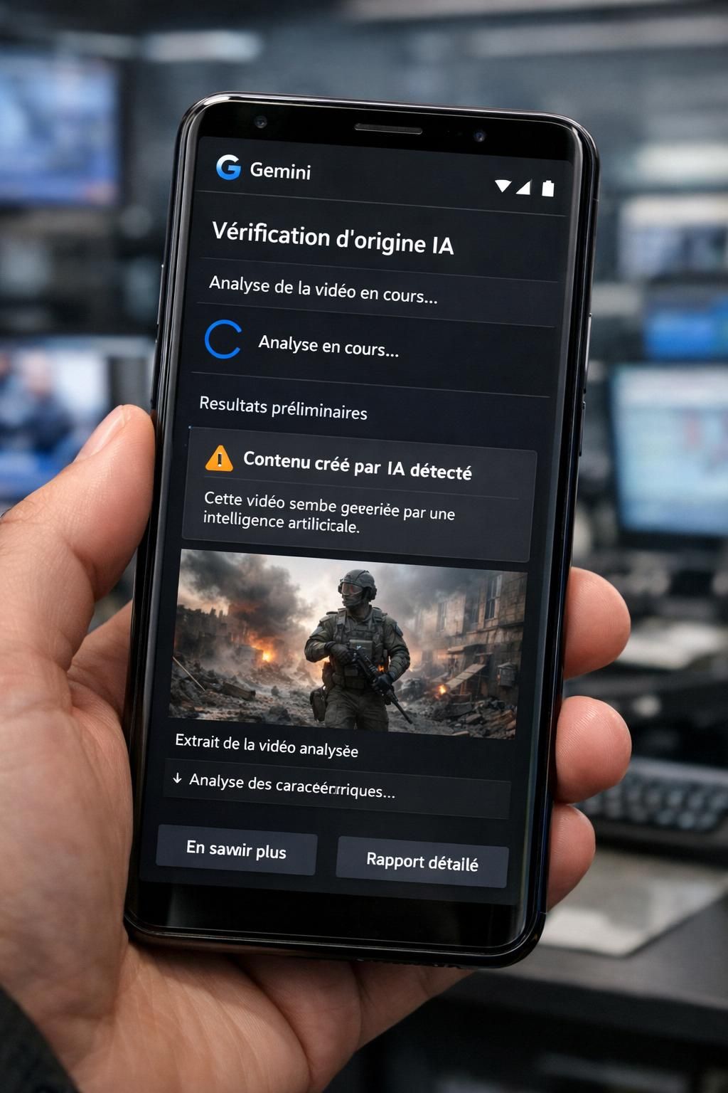 google expérimente une nouvelle fonctionnalité dans gemini permettant de détecter l'origine ia des vidéos afin de garantir leur authenticité.
