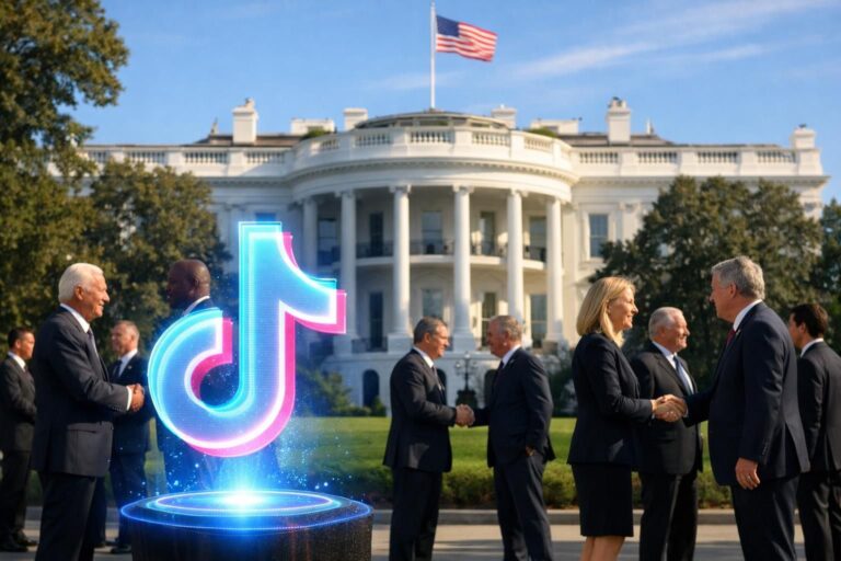 la maison-blanche accueille favorablement l'accord garantissant la continuité de tiktok aux états-unis, assurant ainsi la poursuite de ses activités dans le pays.