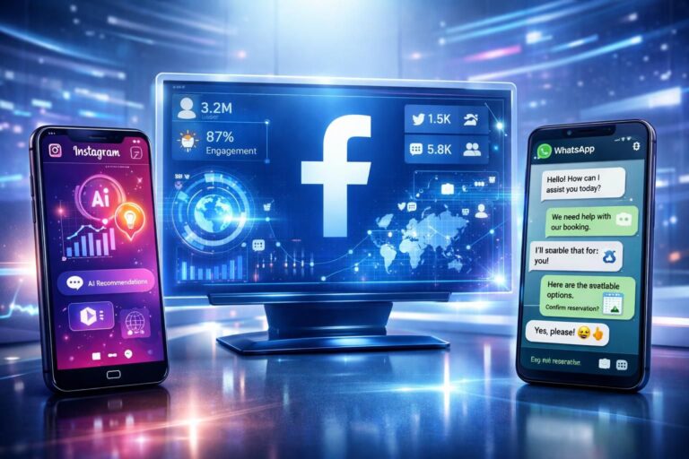 découvrez les trois grandes tendances marketing ia que meta prévoit pour 2026, impliquant instagram, facebook et whatsapp, et comment elles transformeront votre stratégie digitale.