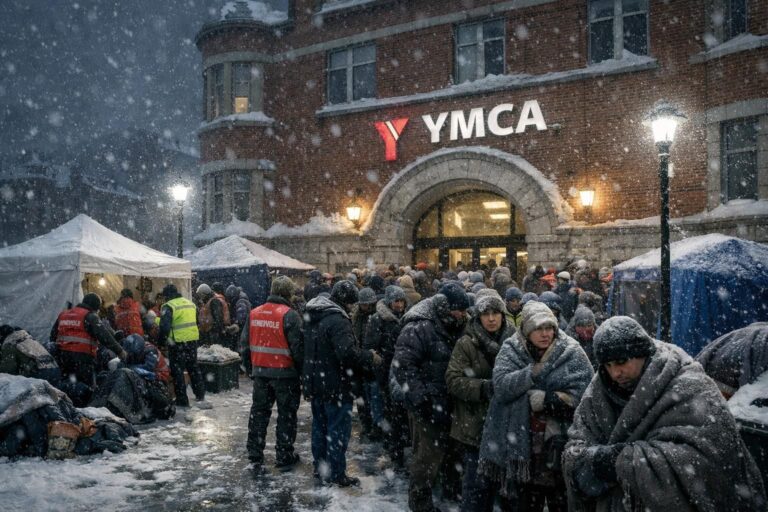le centre d’hébergement du ymca à montréal fait face à un débordement en raison de la vague de froid extrême, offrant secours et refuge aux sans-abri dans des conditions difficiles.