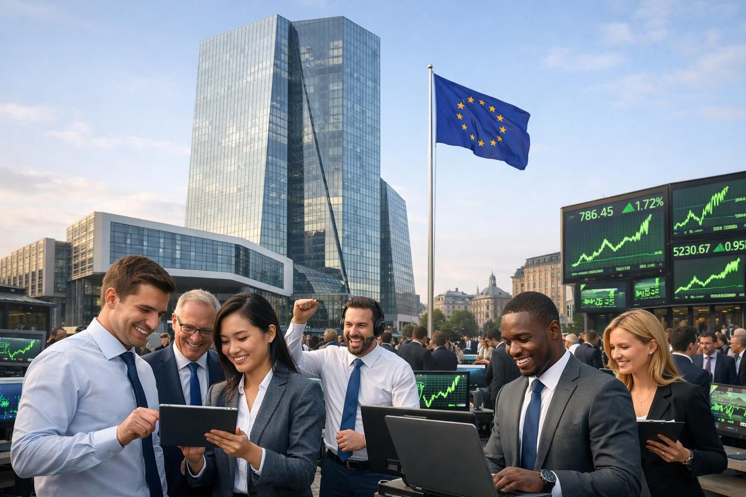 les marchés européens enregistrent une progression suite aux indications de stabilisation communiquées par la banque centrale européenne (bce), renforçant la confiance des investisseurs.