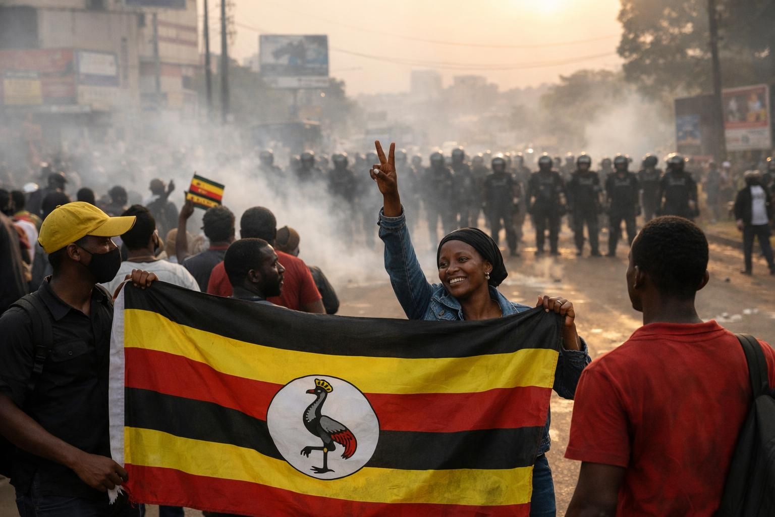 les manifestations antigouvernementales persistent en ouganda suite à l'élection controversée de 2026, reflétant un climat d'instabilité politique et de mécontentement populaire.