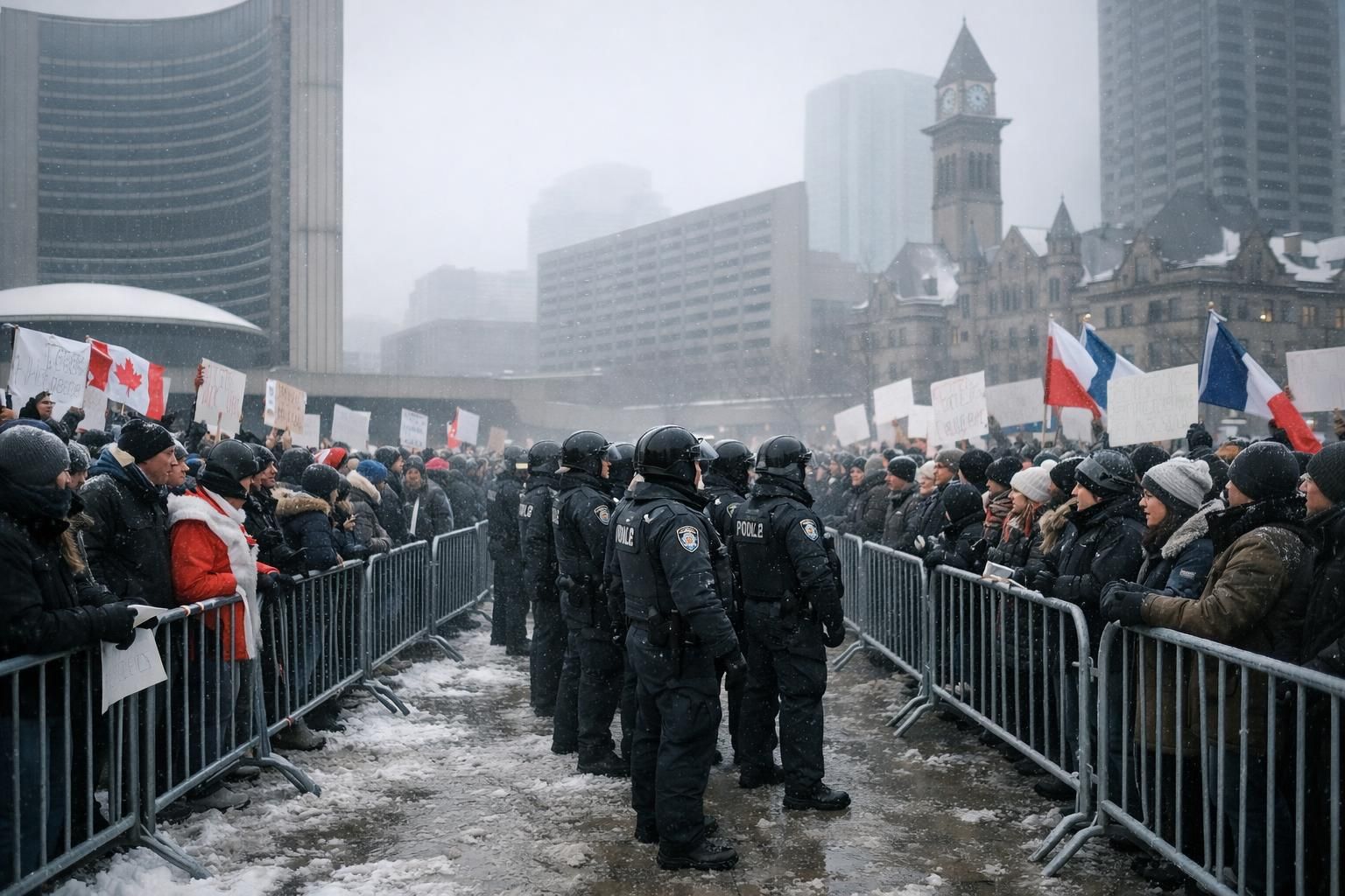 début janvier 2026, des protestations contre l'immigration à toronto ont dégénéré en violences, suscitant inquiétude et réactions dans la communauté locale.