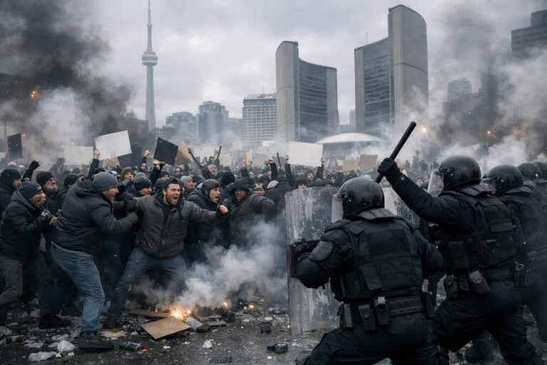 début janvier 2026, des protestations contre l'immigration à toronto dégénèrent en affrontements violents, suscitant de vives réactions dans la communauté locale.