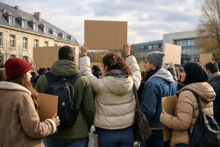 en france, les étudiants s'organisent et luttent activement contre l'augmentation de la précarité financière, réclamant des mesures pour améliorer leurs conditions de vie.