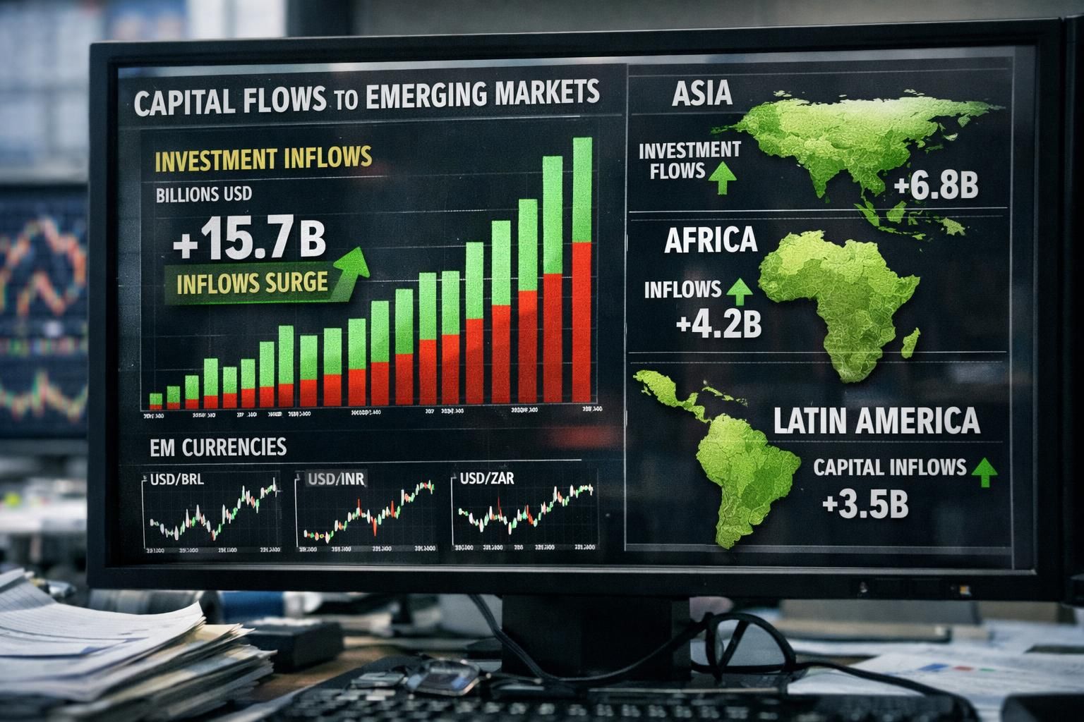 découvrez comment les marchés émergents continuent d'attirer des flux d'investissement importants malgré un contexte économique mondial incertain.