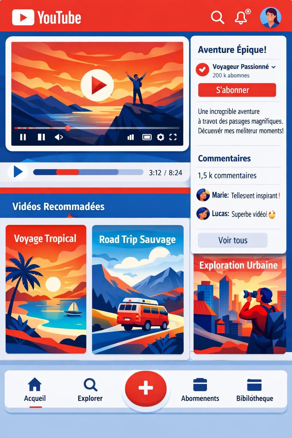 youtube expérimente une nouvelle interface pour le fil d’actualité sur mobile, disponible actuellement en test auprès d’un groupe restreint d’utilisateurs.