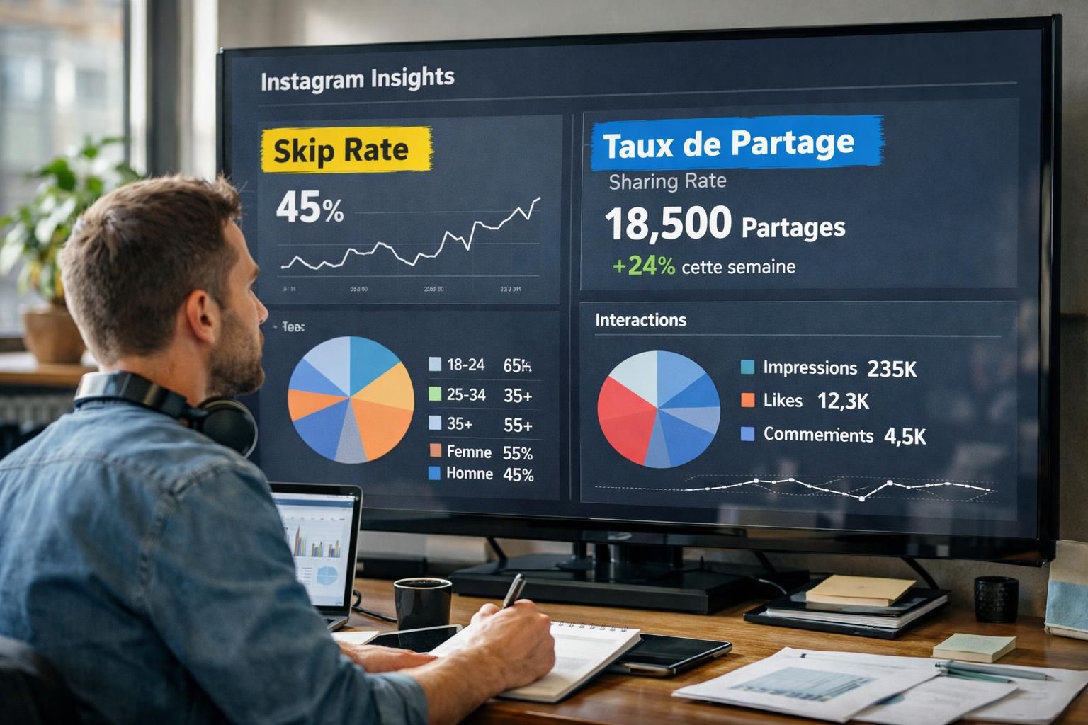 découvrez les nouvelles métriques insights d'instagram, incluant le taux de partage et le skip rate, pour mieux analyser et optimiser vos contenus.