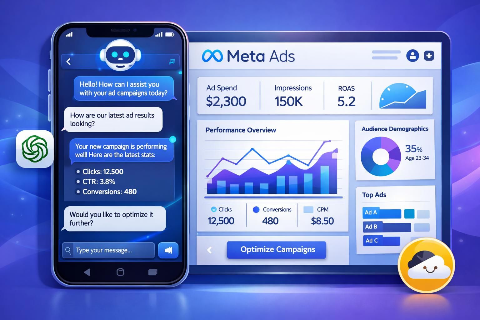 découvrez comment meta innove avec une gestion publicitaire conversationnelle utilisant des interfaces d'ia connectées à chatgpt et claude pour améliorer l'engagement et la performance des campagnes.